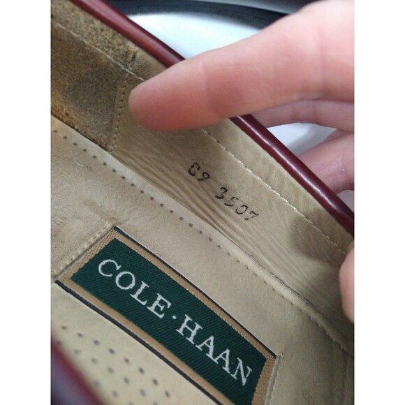 COLE HAAN Size 8 Pinch Tassel Leather Loafers C9 3507 in Deep Burgundy - Picture 8 of 14